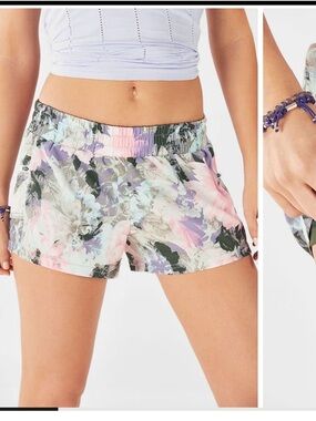 Fabletics Pastel Floral Athletic Maggie Shorts - Pink, Green & Blue